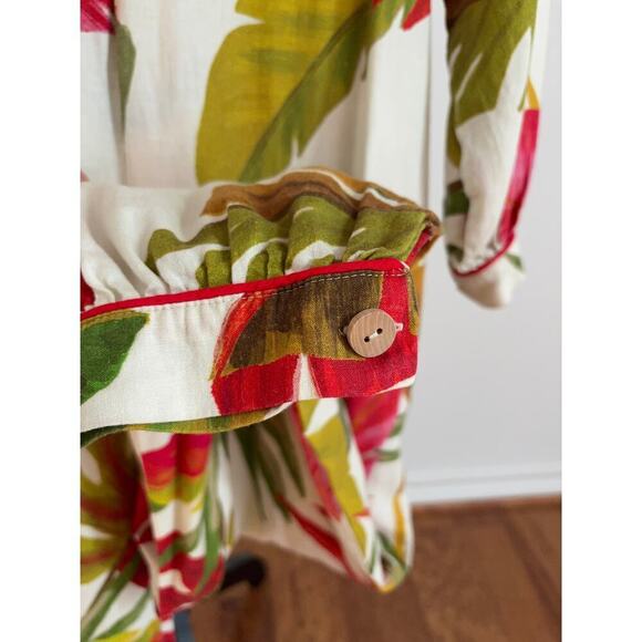 B39 Farm Rio Spring Forest Jumpsuit Womens XS Boho Tropical Vacation Resort - Picture 5 of 7